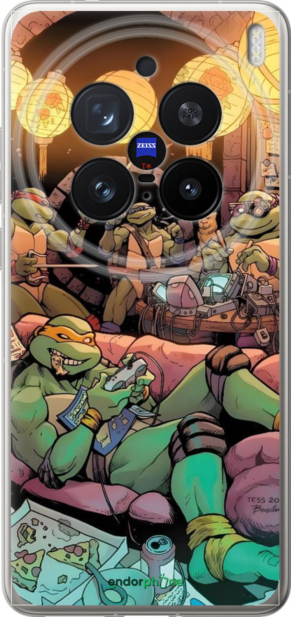 Силиконовый чехол Черепашки нинзя для Vivo X200 PRO - 6346u-3883 изображение 