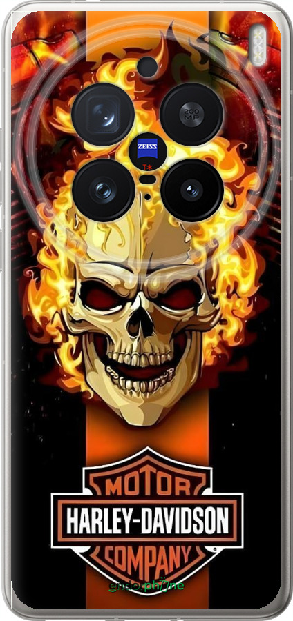 Силіконовий чехол Харлей девидсон для Vivo X200 PRO - 6370u-3883 изображение 