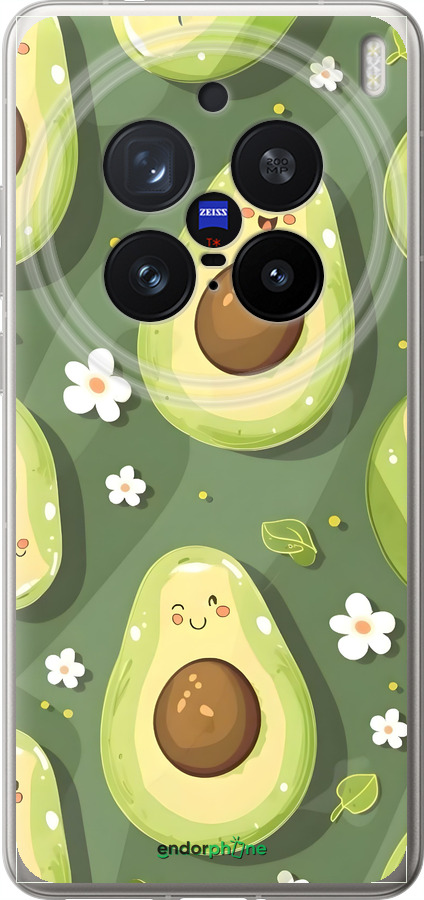 Силіконовий чехол Авокадо для Vivo X200 PRO - 6380u-3883 изображение 