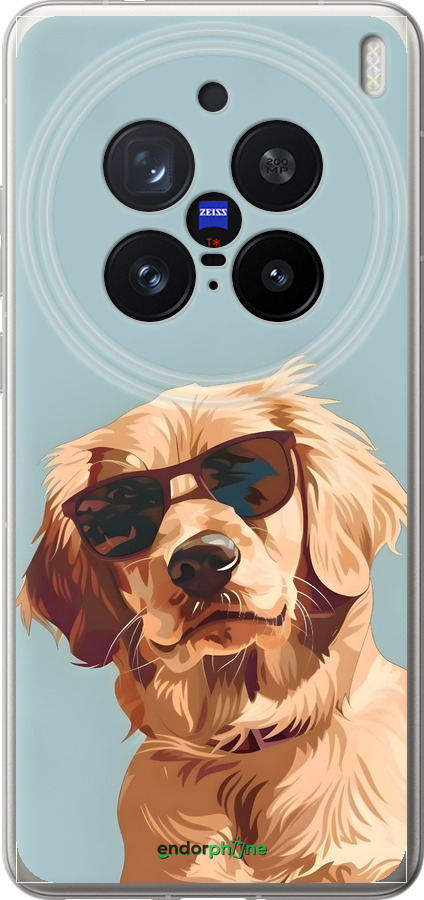 Силіконовий чехол Пес в очках для Vivo X200 PRO - 6381u-3883 изображение 