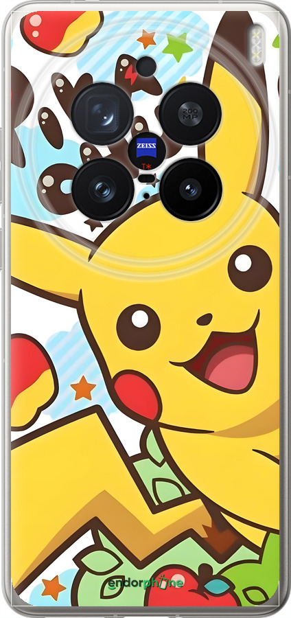 Силіконовий чехол Пикачу 2 для Vivo X200 PRO - 6391u-3883 изображение 