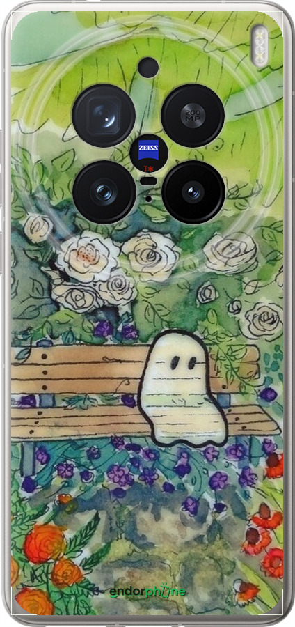 Силиконовый чехол Грустное привидение для Vivo X200 PRO - 6403u-3883 изображение 
