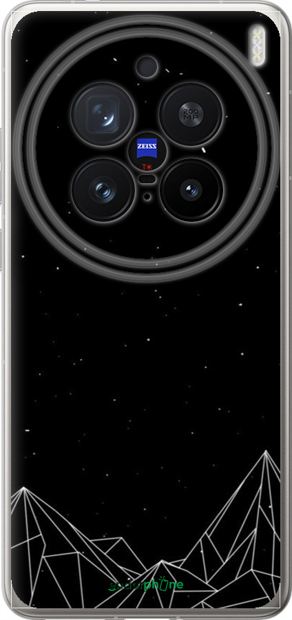 Силіконовий чехол Чорно білі абстрактні гори для Vivo X200 PRO - 6437u-3883 изображение 