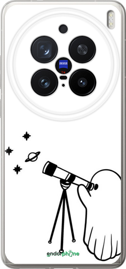Силиконовый чехол Привидение астроном для Vivo X200 PRO - 6444u-3883 изображение 