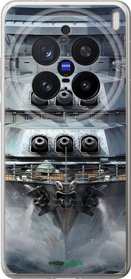 Силіконовий чехол Лінкор, world of tanks, wargaming, військовий корабель для Vivo X200 PRO - 6453u-3883 изображение 