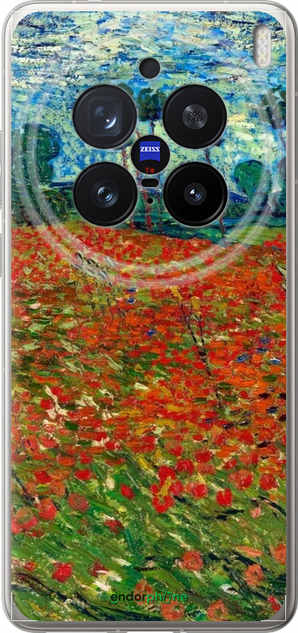 Силіконовий чехол Вінсент Ван Гог-Макове поле для Vivo X200 PRO - 6466u-3883 изображение 
