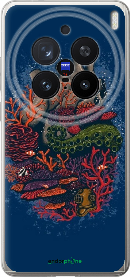 Силіконовий чехол Серце моря для Vivo X200 PRO - 6506u-3883 изображение 