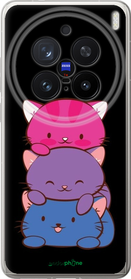 Силиконовый чехол Милые кошки для Vivo X200 PRO - 6518u-3883 изображение 