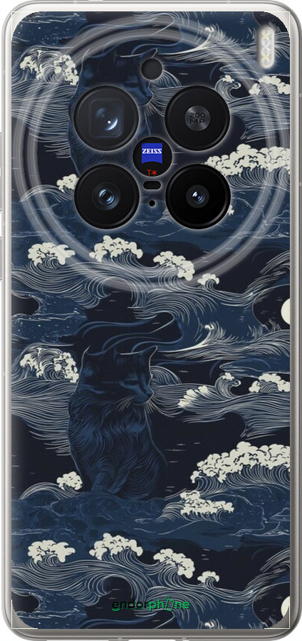 Силіконовий чехол Морська тематика у стилі арт-деко для Vivo X200 PRO - 6520u-3883 изображение 
