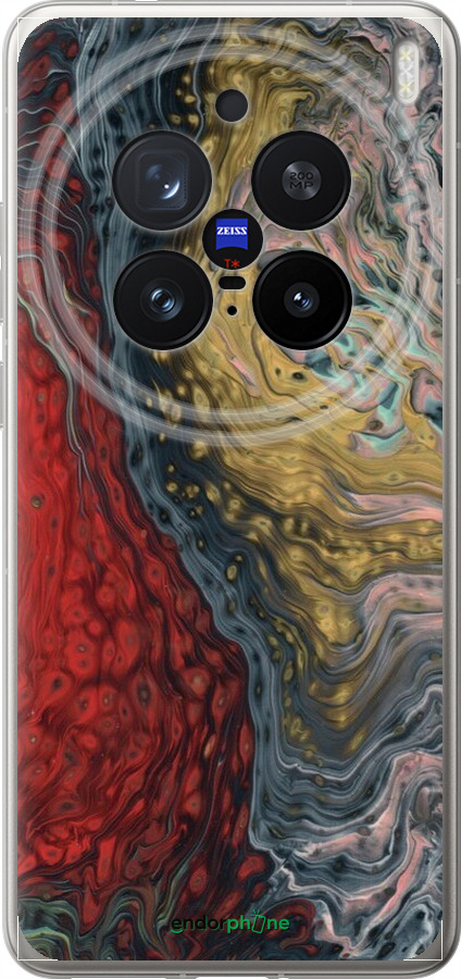 Силіконовий чехол Із зображенням абстрактного живопису для Vivo X200 PRO - 6530u-3883 изображение 