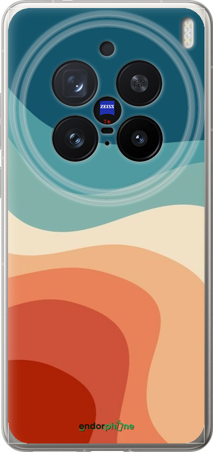 Силиконовый чехол В стиле ретро с волнами для Vivo X200 PRO - 6531u-3883 изображение 