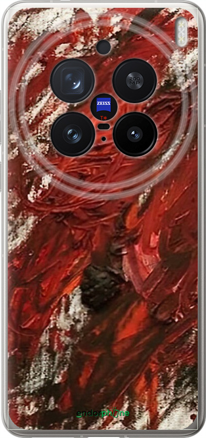 Силіконовий чехол Абстрактна композиція в червоних тонах для Vivo X200 PRO - 6541u-3883 изображение 