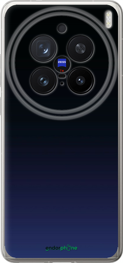 Силиконовый чехол Градиент в тёмно - синем стиле для Vivo X200 PRO - 6542u-3883 изображение 