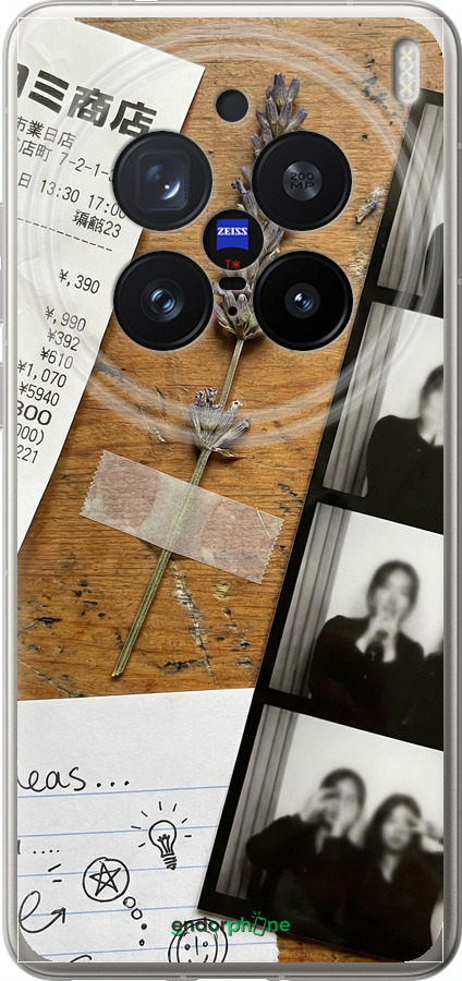 Силіконовий чехол Aesthetic Scrapbook Collage для Vivo X200 PRO - 6773u-3883 изображение 