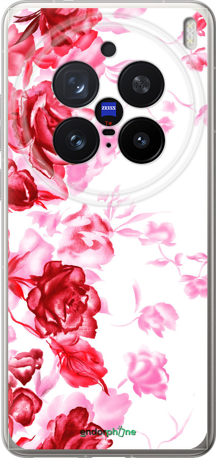 Силиконовый чехол Нарисованные розы для Vivo X200 PRO - 724u-3883 изображение 