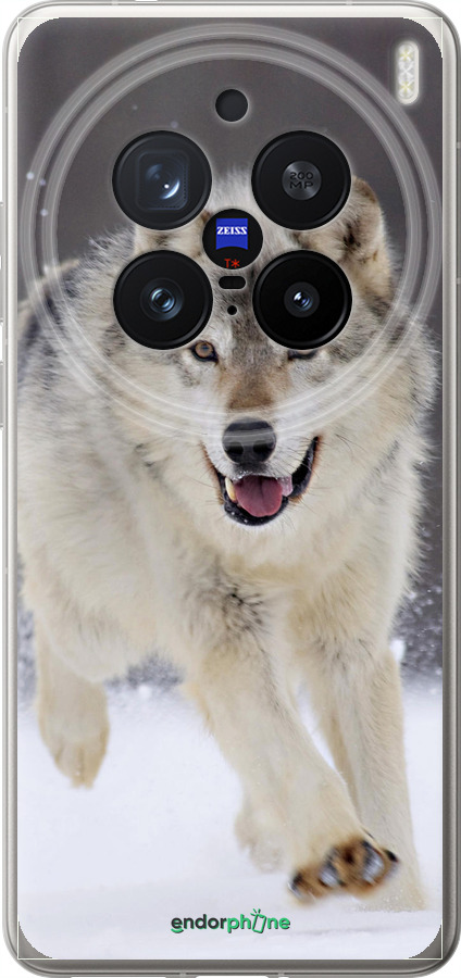 Силіконовий чехол Вовк, що біжить для Vivo X200 PRO - 826u-3883 изображение 