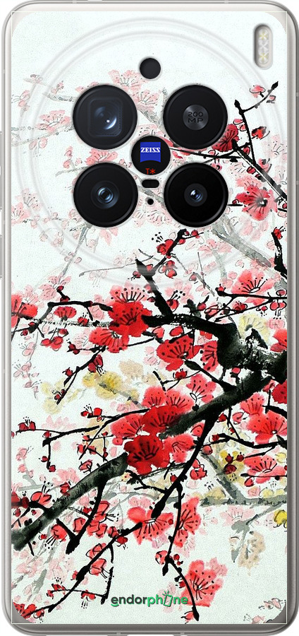 Силіконовий чехол Квітучий кущ для Vivo X200 PRO - 831u-3883 изображение 