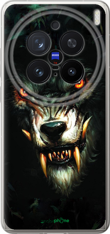 Силиконовый чехол Дьявольский волк для Vivo X200 PRO - 833u-3883 изображение 