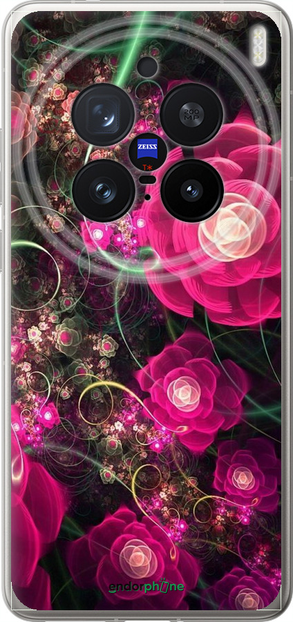 Силіконовий чехол Абстрактні квіти 3 для Vivo X200 PRO - 850u-3883 изображение 