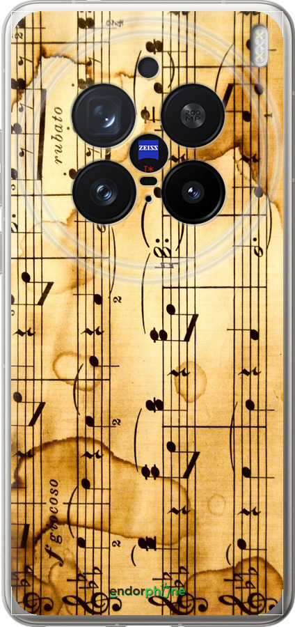 Силиконовый чехол Ноты для Vivo X200 PRO - 905u-3883 изображение 