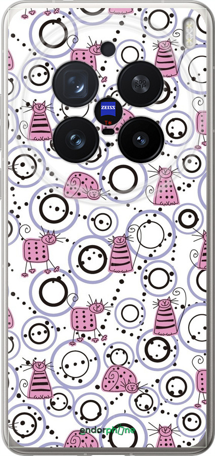 Силіконовий чехол Кумедні коти для Vivo X200 PRO - 907u-3883 изображение 