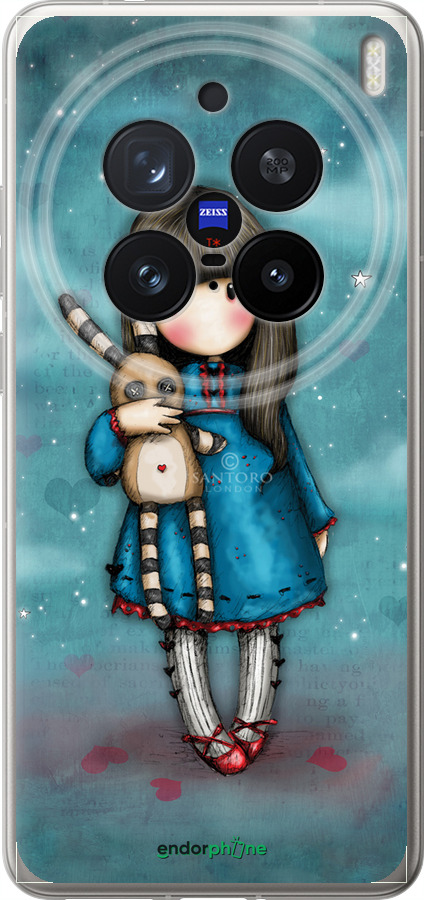 Силіконовий чехол Дівчинка з зайчиком для Vivo X200 PRO - 915u-3883 изображение 