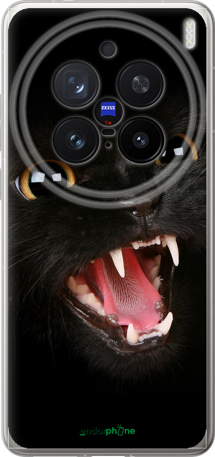 Силиконовый чехол Чёрная кошка для Vivo X200 PRO - 932u-3883 изображение 