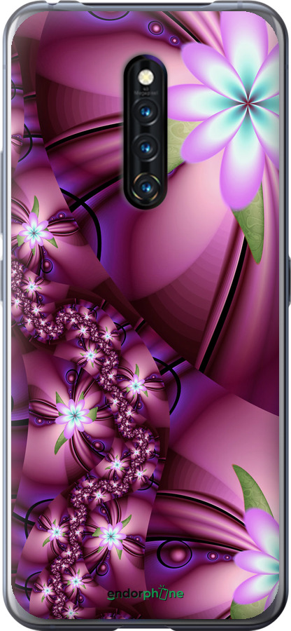

Силіконовий чохол "Квіткова мозаїка" для Vivo X27 Pro, Рожевий