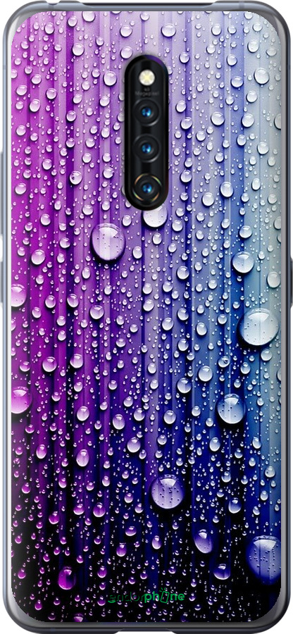

Силіконовий чохол "Краплини води" для Vivo X27 Pro, Синій