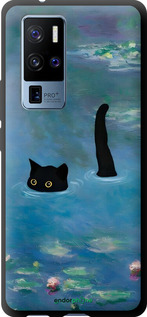 TPU чехол С изображением кота и водяной лилии Monet для Vivo X50 Pro Plus - 6519b-2056 изображение 