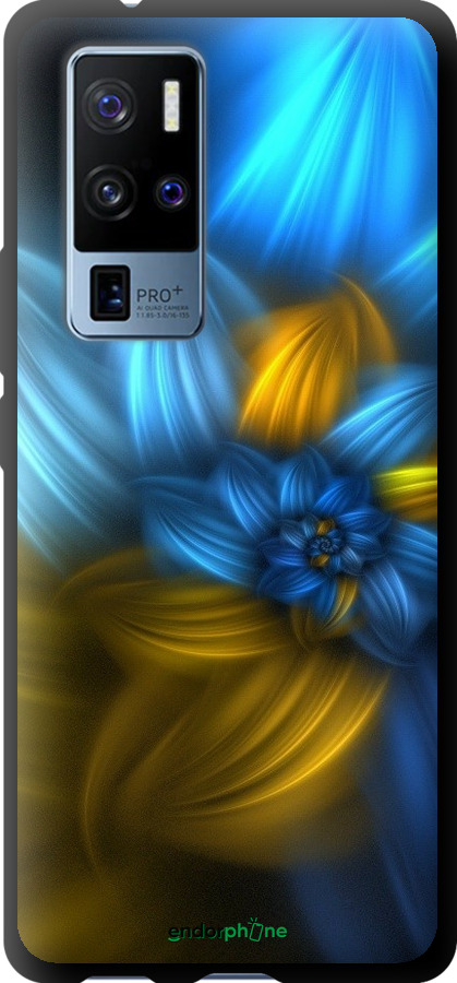 

TPU чорний чохол "Візерунок 46" для Vivo X50 Pro Plus, Синій
