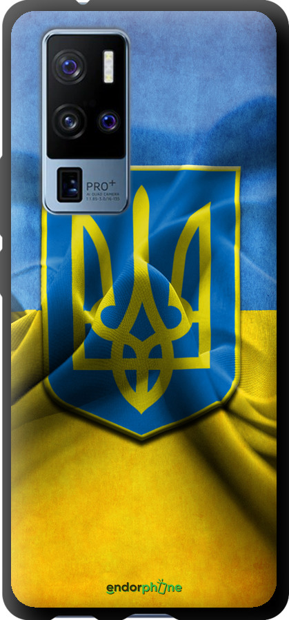 

TPU чорний чохол "Прапор та герб України" для Vivo X50 Pro Plus, Блакитний