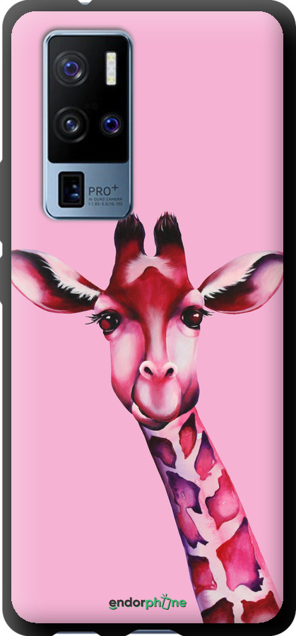 TPU чехол Рожева жирафа для Vivo X50 Pro Plus - 4441b-2056 изображение 