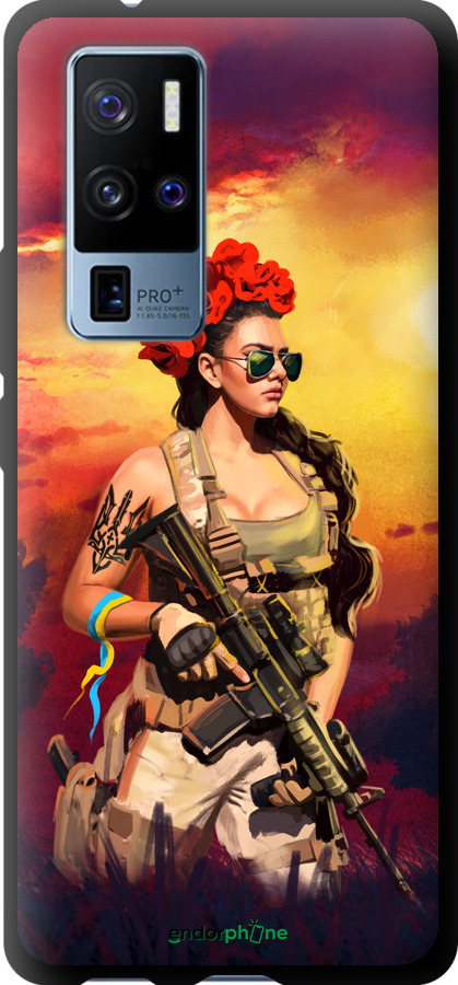 TPU чехол Украинка с оружием для Vivo X50 Pro Plus - 5316b-2056 изображение 