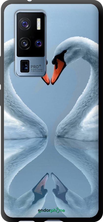 TPU чехол Лебеди для Vivo X50 Pro Plus - 6007b-2056 изображение 