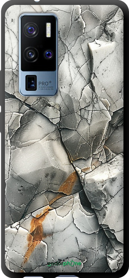 TPU чехол Серый мрамор для Vivo X50 Pro Plus - 6041b-2056 изображение 