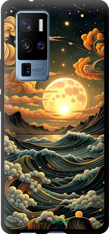 TPU чехол Арт волны для Vivo X50 Pro Plus - 6332b-2056 изображение 