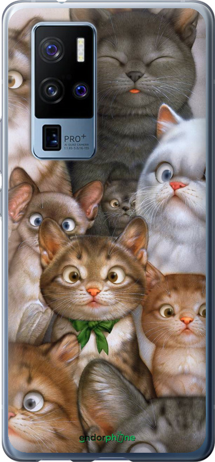 

Силіконовий чохол "Коти" для Vivo X50 Pro Plus