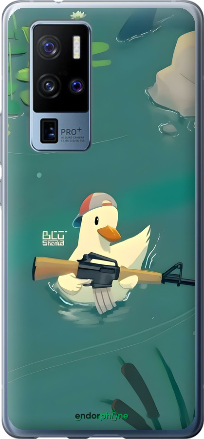 Силіконовий чехол Каченя з автоматом для Vivo X50 Pro Plus - 6356u-2056 изображение 