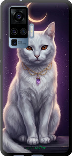 TPU чехол Mystic White Cat Gothic Dark Purple Gold для Vivo X50 Pro - 6805b-1956 изображение 