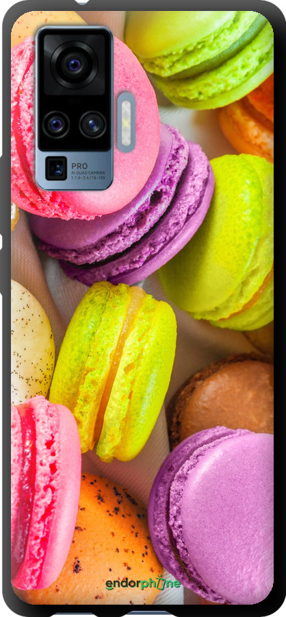 

Coque du TPU noir "Macarons" pour Vivo X50 Pro, Jaune