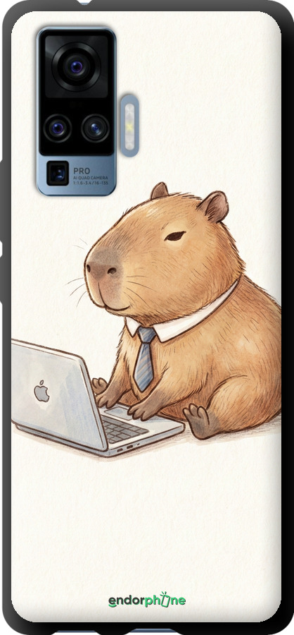 TPU чехол Funny Capybara CEO Working для Vivo X50 Pro - 6777b-1956 изображение 