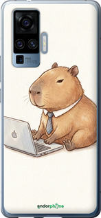 Силиконовый чехол 'Funny Capybara CEO Working' для Vivo X50 Pro изображение 1