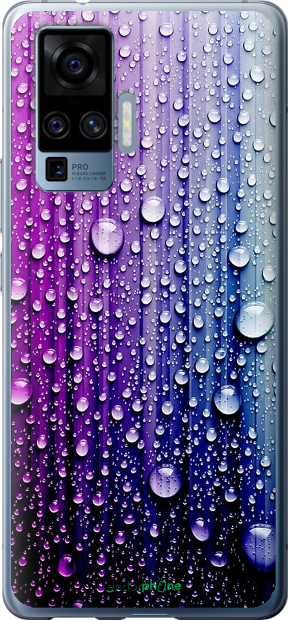 

Силіконовий чохол "Краплини води" для Vivo X50 Pro, Синій