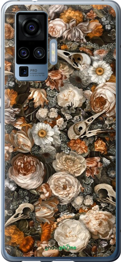 Силиконовый чехол В стиле барокко-мрачный для Vivo X50 Pro - 6404u-1956 изображение 