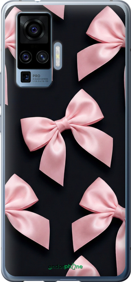 Силиконовый чехол Coquette Ribbons Dark Coquette для Vivo X50 Pro - 6767u-1956 изображение 
