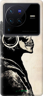 Силиконовый чехол Скелет-меломан v2 для Vivo X80 Pro - 1200u-2630 изображение 