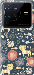 Силиконовый чехол Котята v4 для Vivo X80 Pro - 1224u-2630 изображение 