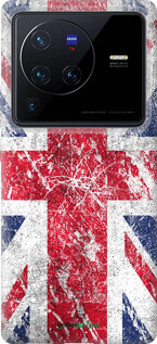 Силиконовый чехол Флаг Великобритании 1 для Vivo X80 Pro - 386u-2630 изображение 