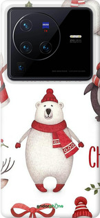 Силиконовый чехол Merry Christmas для Vivo X80 Pro - 4106u-2630 изображение 